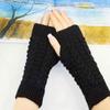 Fashionable Casual Women S Exposed Finger Gloves Warm Half Finger Gloves