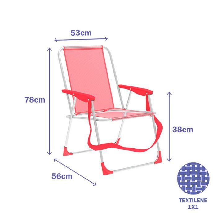Folding Chair - Marbueno - Coral - Aluminum - Modern Design - Foldable