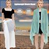 Crinkled Rayon Scarf Shawl: Solid Color, Natural Wrinkle, Fringed, Beach Towel, Bride/Bridesmaid/Party Evening Dress Accessory.
