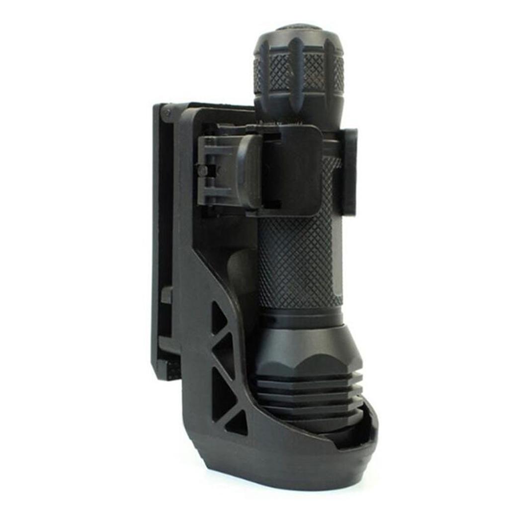 Tactical Flashlight Holster 360 Degrees Rotating Torch Set Quick Unplug Tactic Flashlight Holsters With Lever Side Lock System