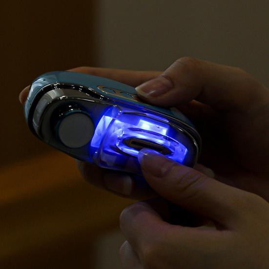 2-In-1 Electric Nail Trimmer Automatic Kids Adults Seniors Nail Clipper with LED Light Baby Manicure Grinding File Fingernail Cutter Polisher