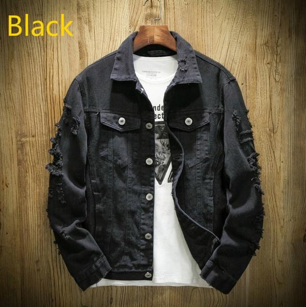 Embroidery Denim Jacket Thin Jacket Men 