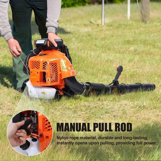 Leaf Blower, 80CC Backpack Gas Leaf Blower, Gas Blower, Up To 900CFM, Powerful Clearing, for Lawn Care Yard Dust Debris