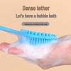 Double-Sided Silicone Bath Brush with Soft Bristles & Long Handle