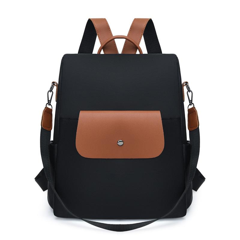 Stitching Backpack Women s Travel Portable Backpack Multi-functional Shoulder Bag чёрный
