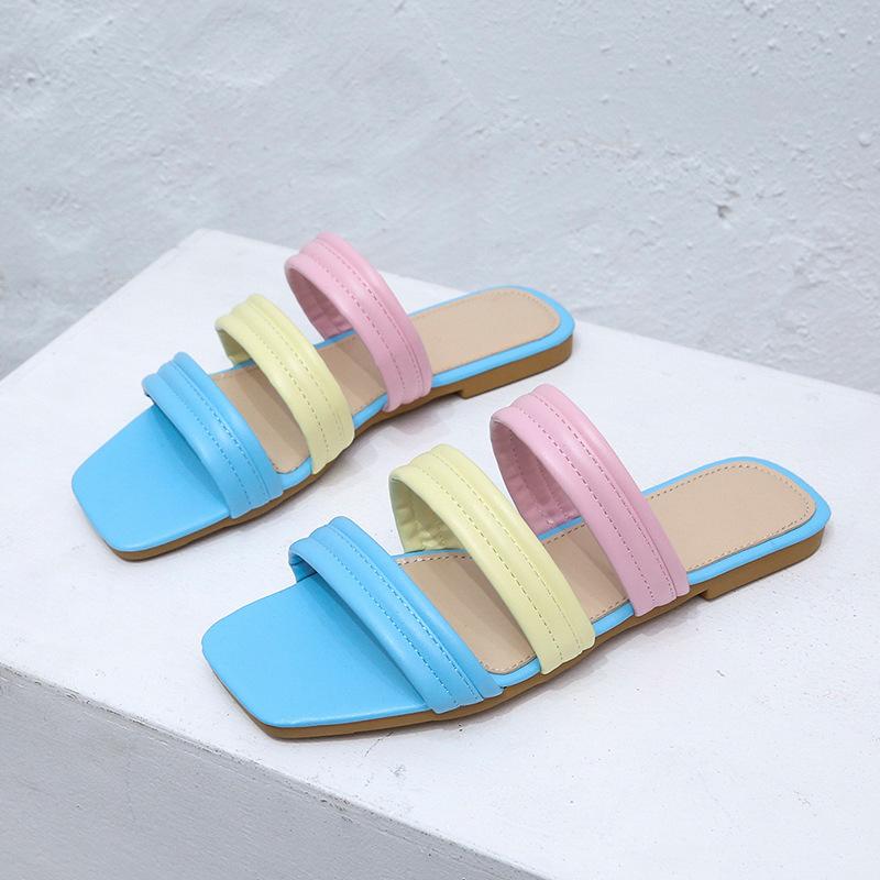 

Летние тапочки, тапочки с плоской головкой, повседневные модные тапочки, пляжные тапочки, женские тапочки 36