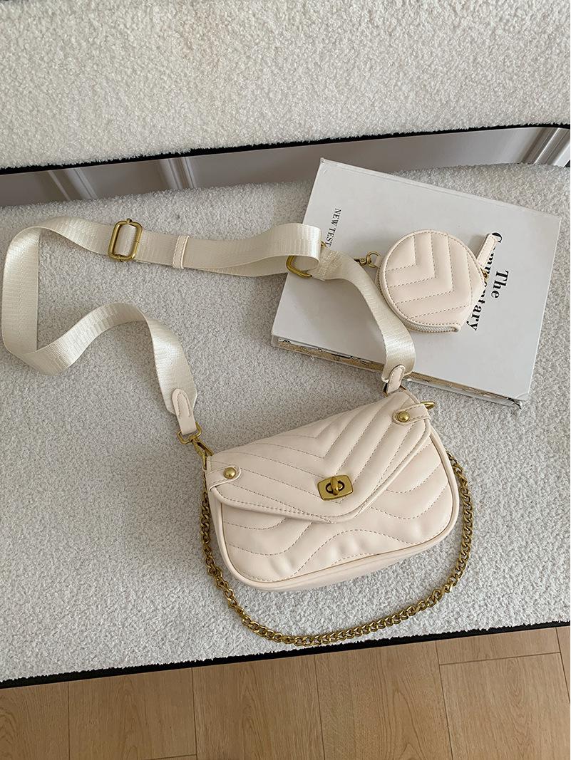 

Шикарная сумка-цепочка через плечо для мамы и дочки 2025 - Стильный дизайн в виде маленького квадратного ромба белый