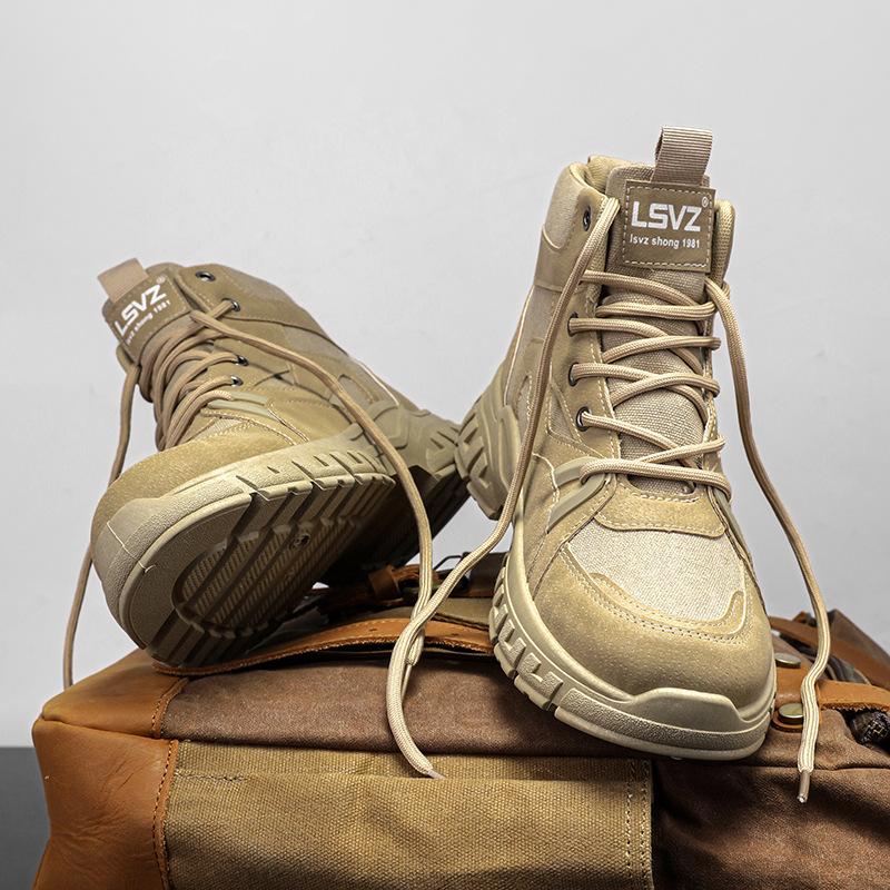 Fashion Botas High Quality Desert Men Works Safety Boots Waterproof Non Slip Men Ankle Boots Outdoor Wear-resistant Comfortable Sneakers