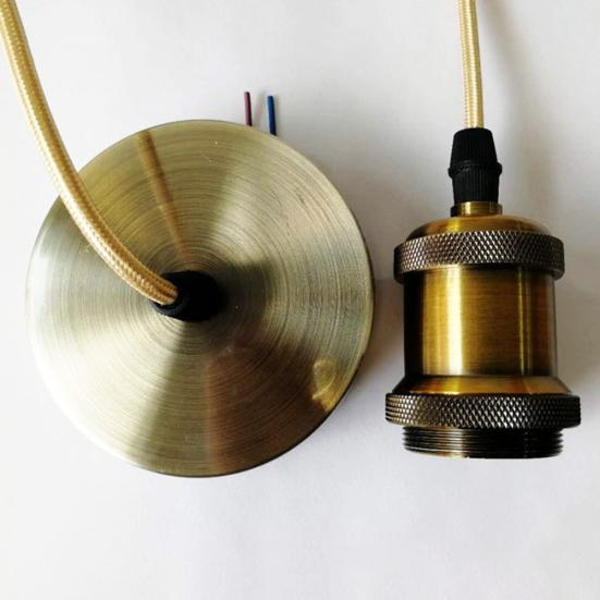 Retro E27 Ceiling Lamp Holder Pendant Light Socket Screw Fitting Base with Wire