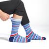6 Pairs Men Dress Socks High Quality Cotton Business Casual Soft Brand Fashion Design Blue Dots Pattern Plus Size Long Male Sock