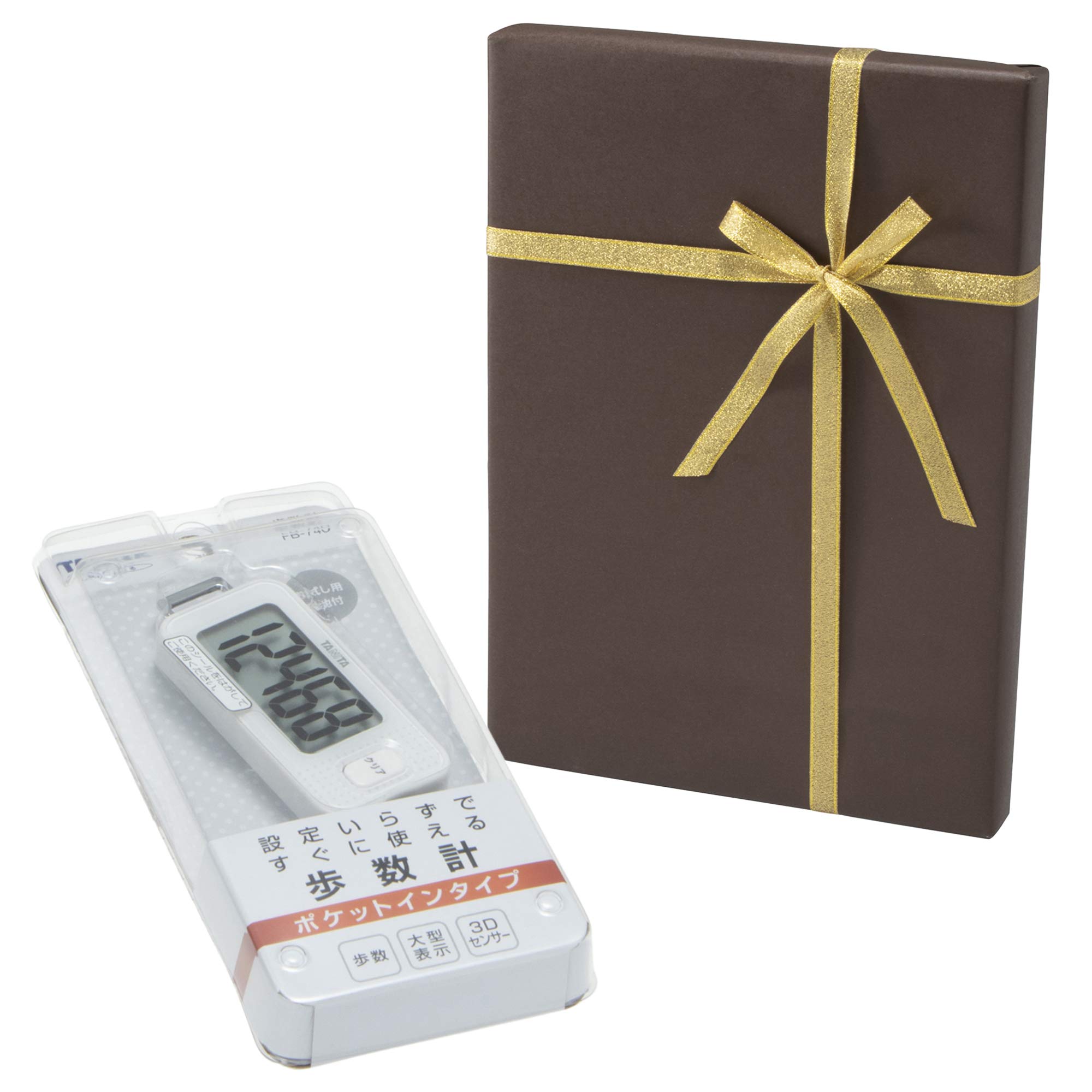 

с оберткой шагомер с датчиком Tanita 3D белая бумага [Обернутая бумага] (упаковка коричневая)