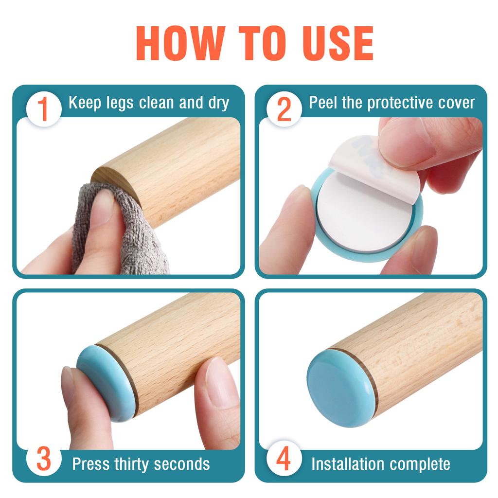 Furniture Anti Slip Pads Silent Anti-Sliding Foot Mat for Bed Table Sofa Dining Chair Heavy Duty Furniture Leg Mat Thickened Pad