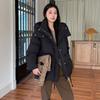 Winter New Medium and Long Pinghu Down Jacket Women's Leisure Thickened Waist Hooded Warm High-end