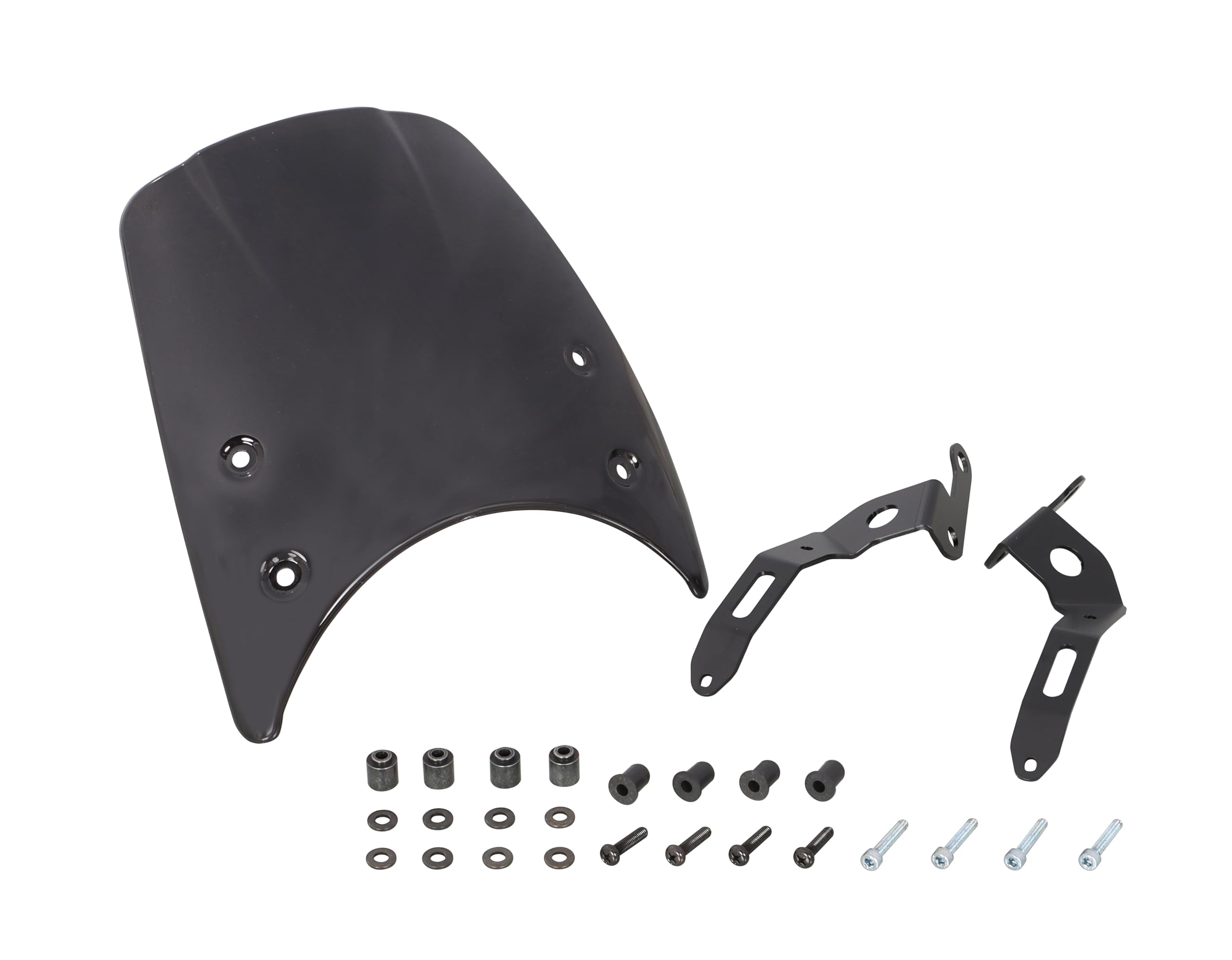 KITACO Aero Visor for Honda CL250 and CL500 Part Number (Dark Smoke) (MC57) (PC68) - Polycarbonate, 670-1870100 чёрный