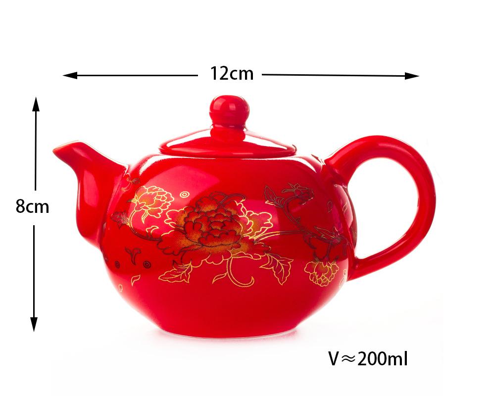Kung Fu Tea pot,China's National Flower Peony Pattern Teapot Kettle,Coffee Tea Sets,Chinese Traditions  Flower Tea Pot Teaware