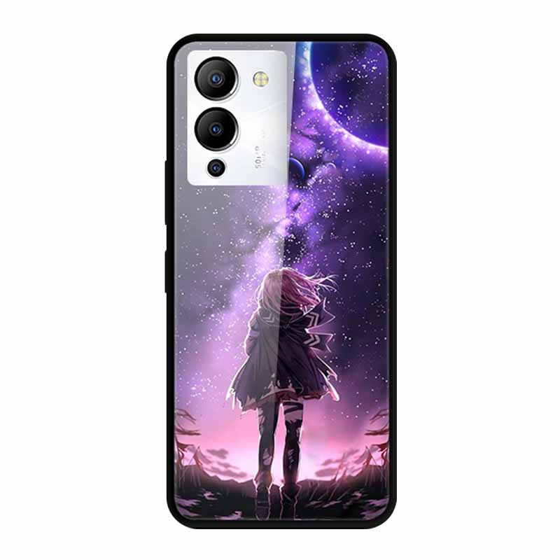 Luxury Shockproof Tempered Glass Back Cover Hard Case For Infinix Note 12 G96 Infinix Note 11pro 11s Protective Cool Phone Cover