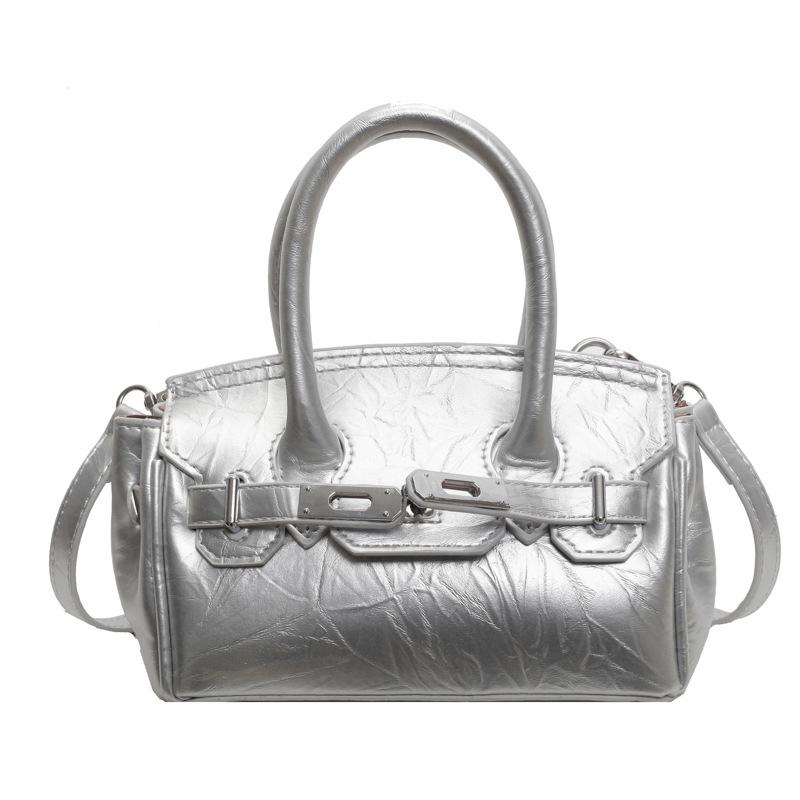 High-texture bag, new Yozi portable platinum bag, pearlescent glossy shoulder messenger bag.