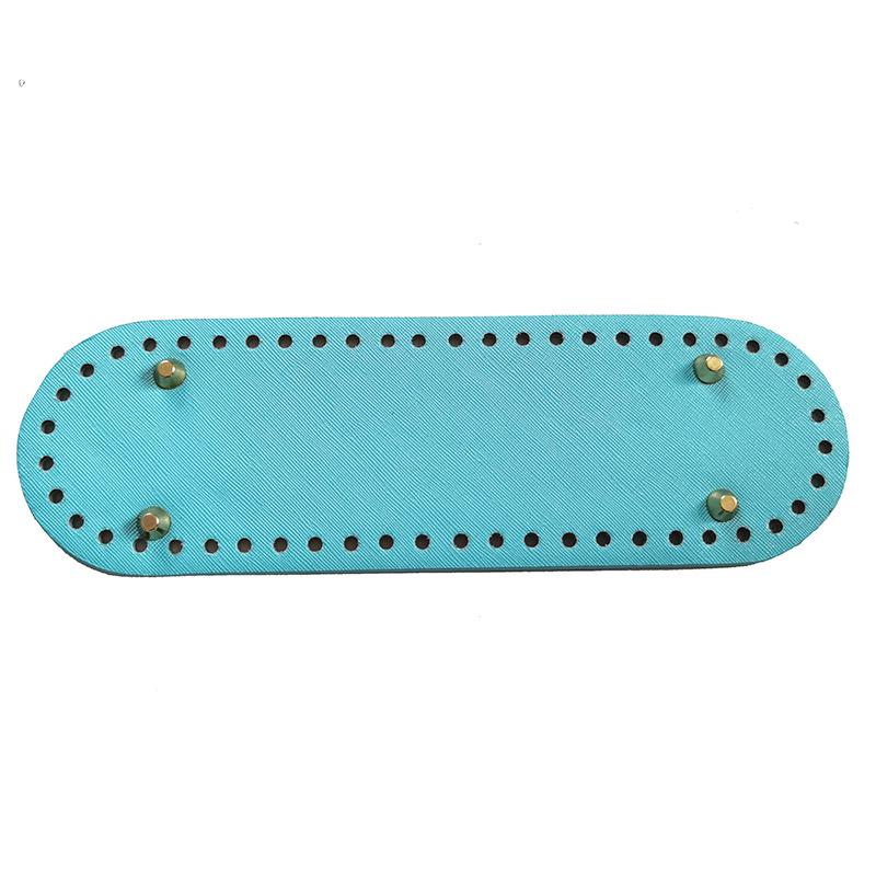 "Geantă Croșetată 8x26": Poșetă Ovală din Lână Lucrată Manual cu Placă de Fund din Piele"