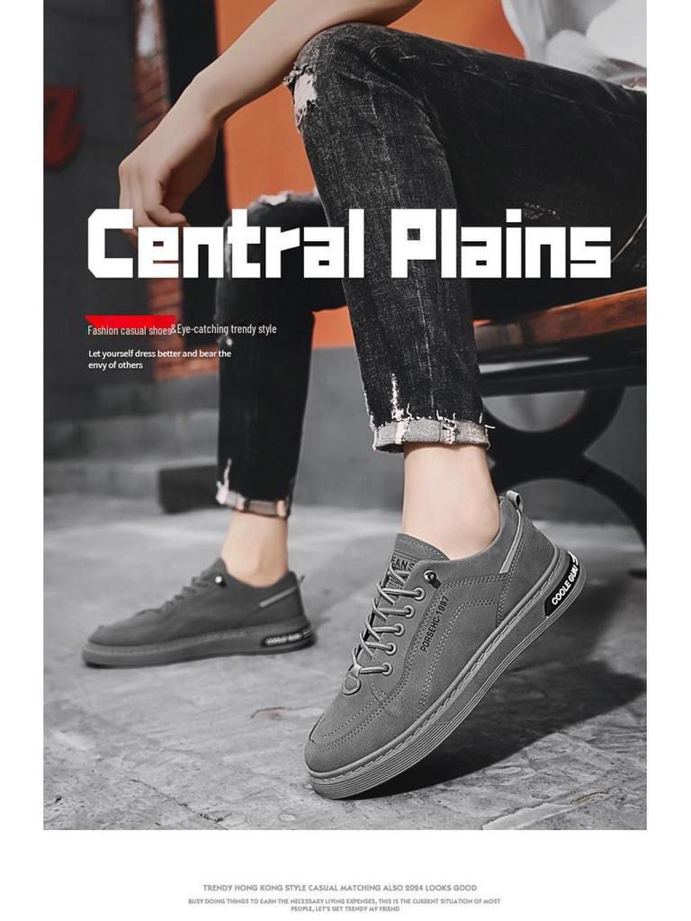 2024 Spring Men's Breathable Sneakers: Trendy, Casual Slip-On Sports Shoes