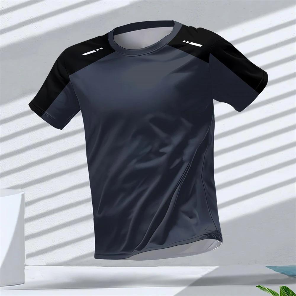 Gym Summer Quick Dry Breathable Men's T Shirt Outdoor Run Fitness Sports Short Sleeve Casual O-neck Men Gym Sportswear T-shirt