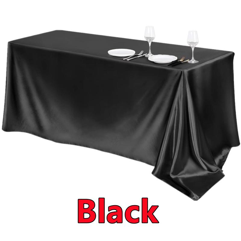 Rectangle Satin Tablecloth,Silkly Soft Solid Color Table Cover For Dining Room Wedding Party Banquet Supplies Dinner Tablecloths