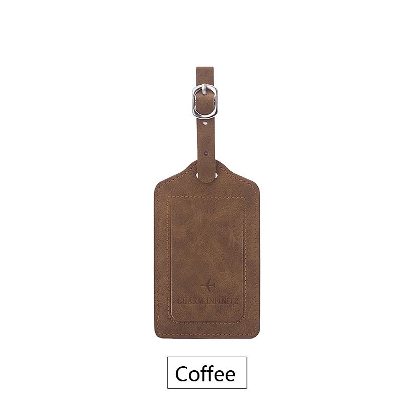 PU leather aircraft logo luggage tag, anti loss with name card, suitable for luggage and travel bags