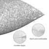 Silber funkelnder quadratischer Kissenbezug, Polyester-Leinen-Samt, kreativer Reißverschluss, dekorativer Kissenbezug, Raumkissenbezug