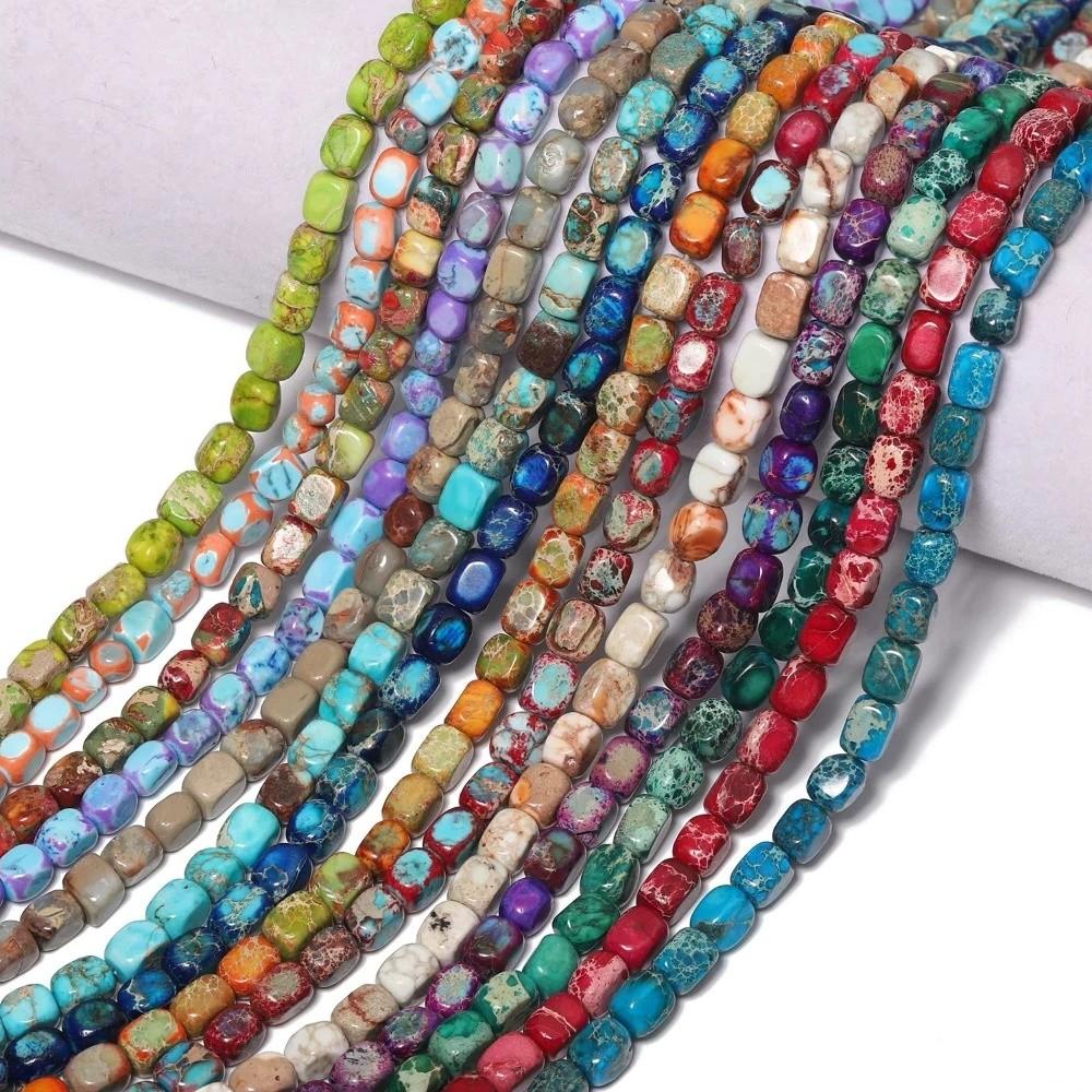 5×7mm Emperor Stone Scattered Pearls Exquisite Irregular DIY Bracelet Beads Colorful Lightweight Square Spacer Beads