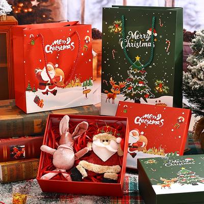 Scatola Regalo di Mele per la Vigilia di Natale con Tazza Termica, Sciarpa e Calzini