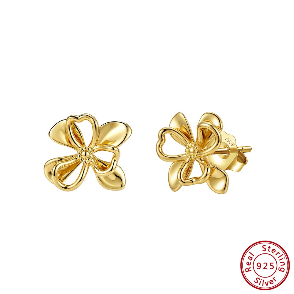 

Effie Queen Original 925 Sterling Silver Fashion Flower Stud Earrings Birthday Party Piercing Accessories Gift Jewellery APE156