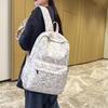 Campus Backpack Female College Student Fashion Simple Casual Printed Backpack Junior High School High School Large Capacity Sports Backpack