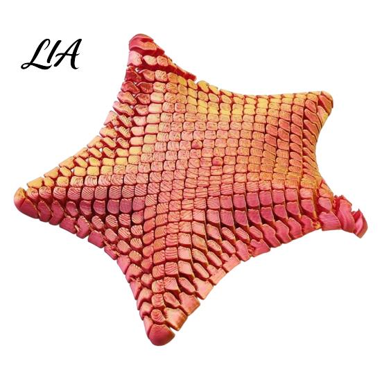 Table Decorations 3D Printed Articulated Sea Animal Figurine, Flexible Joint Movable Ocean Artistic Desktop Decor Creature Fidget Toy, Stress
