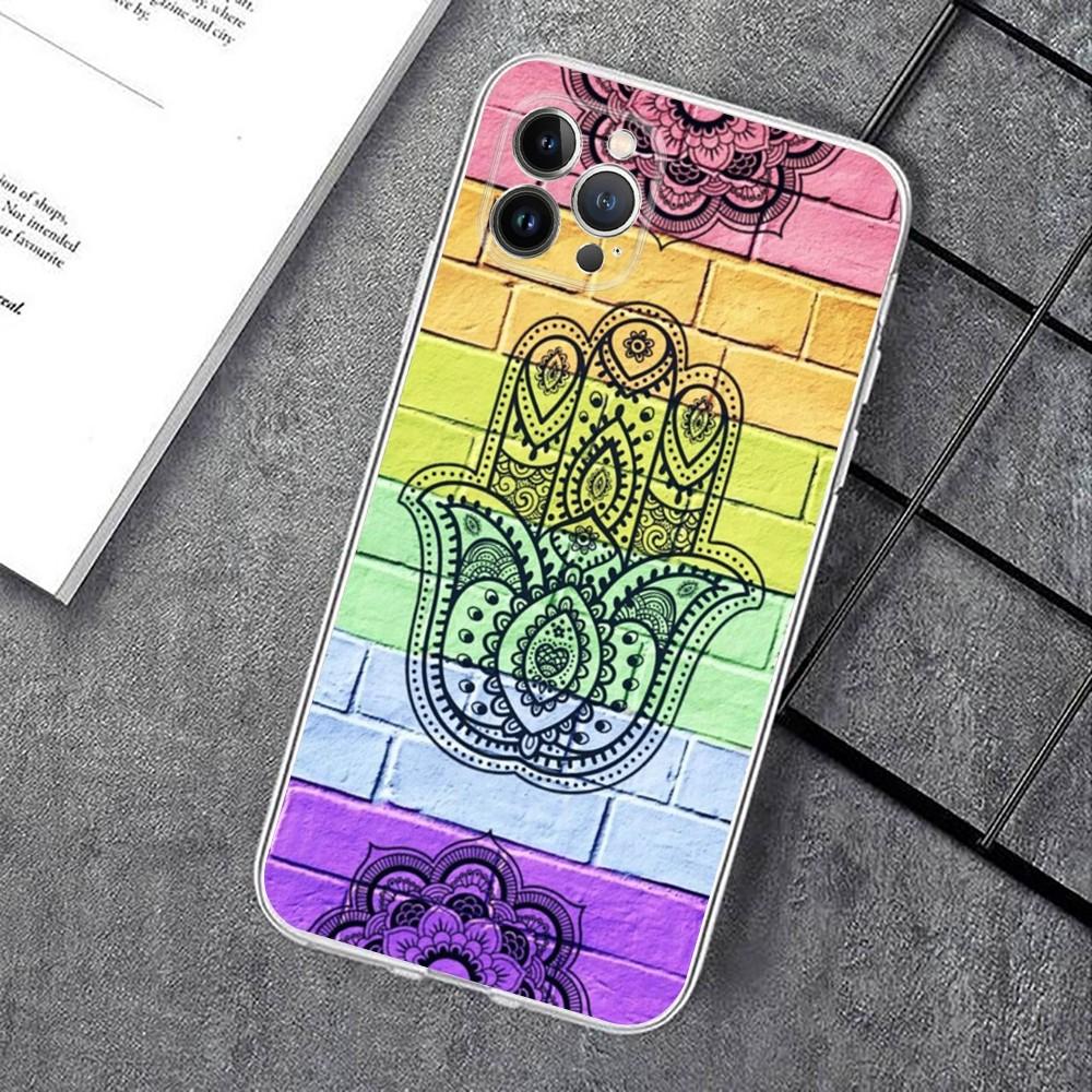 Hamsa Hand Of Fatima Phone Case For iPhone 15 14 11 12 13 Mini Pro XS Max Cover 6 7 8 Plus X XR SE 2020 Funda Shell