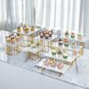 show exhibition Gold Shiny Cake rack sushi Snack Stand ceramic Plate Buffet Banquet Decor Wedding dessert table display holder