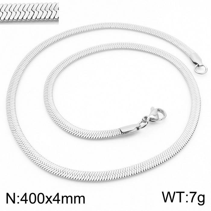 Trendy Minimalist Stainless Steel Snake Chain Necklace & Bracelet Set