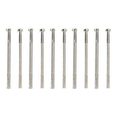 10Pcs Leather Stamping Tools Alloy Steel 2 Patterns Leather Punch Tools with Anti Slip Handle for DIY Leather Crafts