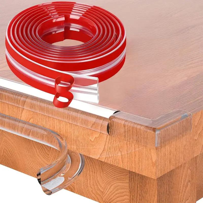 1PC 1m/2m/3meters W Type Anti-bump Strip Coffee Table Anti-bump Protection Strip Transparent Household Bumpers