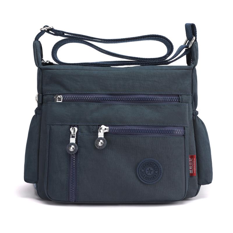 2025 Women s Casual Nylon Crossbody Bag - Large Capacity, Printed Design темно-синий