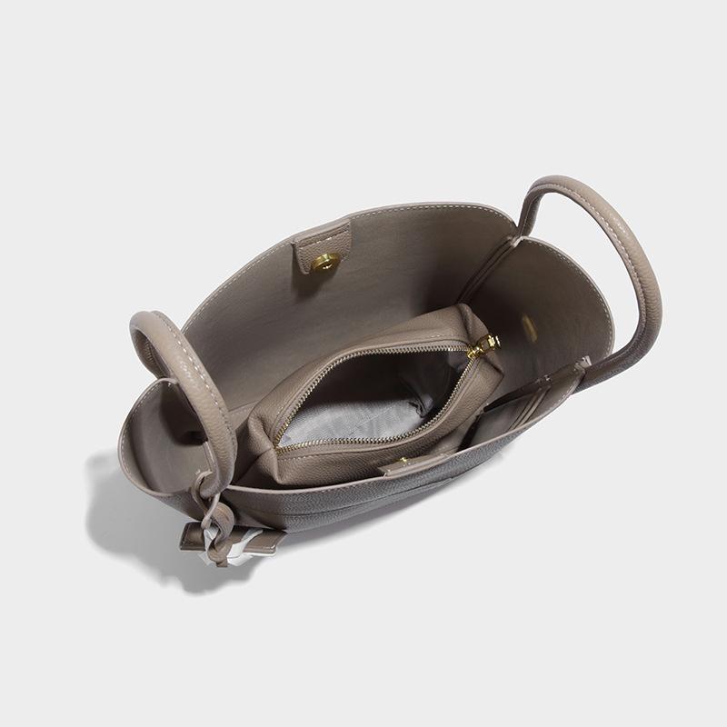 Unique design basket bag for women 2024 new model bucket bag large capacity tote bag soft leather shoulder underarm bag