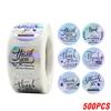 100-500pcs Thank You for supporting my small business Sticker Holographic Laser Stationery Seal Labels Sticker Wrapping Supplies