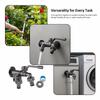 Outdoor Dual Outlet Garden Water Faucet 2 Way Zinc Alloy Freeze Proof Tap for Frost Protected Lawn Watering