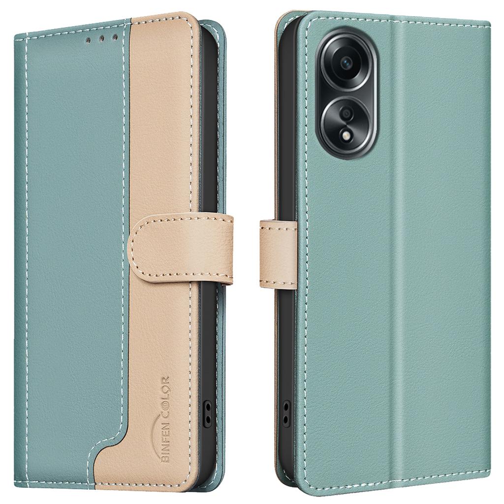 For Oppo A58 4G Case Splicing Color Wallet Leather Cover