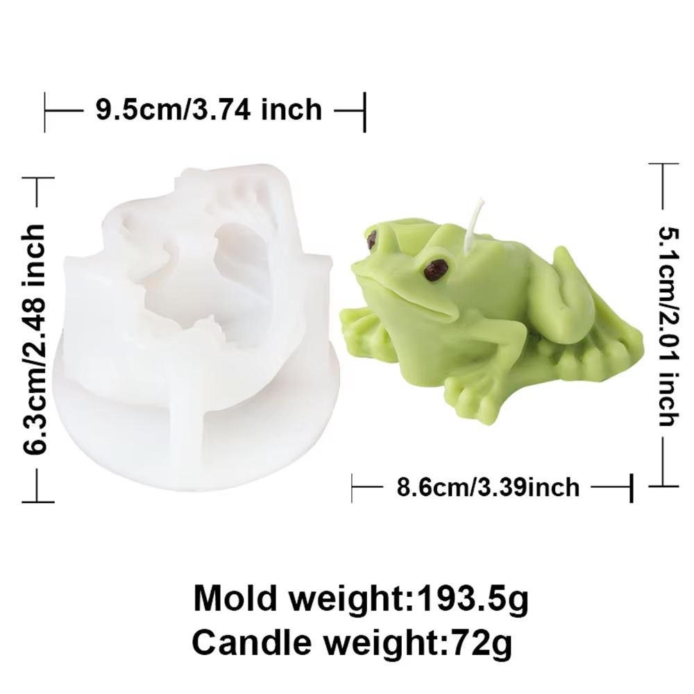 Holding Lotus Root Frog Silicone Candle Mold Cartoon Prayer Frog Aromatherapy Candle DIY Gypsum Resin Decoration Making Mould
