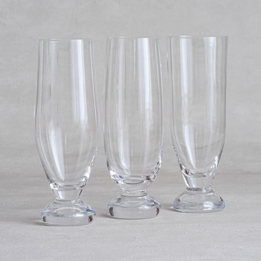 Wired Beans Le Series Beer In a Japanese Cedar Box Glass, 470ml, (Le Nove, Transparent, Clear)