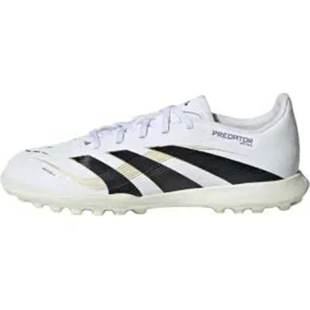 Adidas Predator League Comfortable Fashion Non-Slip Wear-Resistant Low-Top Kids Soccer Shoes Kids Soccer Shoes White Black Gold JI1152