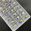Top Quality AB K9 Crystals Flatback Teardrop Rhinestones Sew on Strass Sewing Glass Rhinestones for Dance Dress