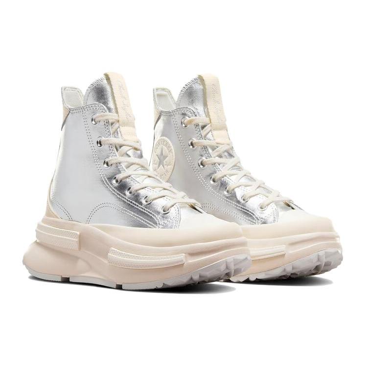 New Converse Run Star Legacy CX Abrasion Resistant Height Increasing High Top Canvas Shoes Women's Silver White A09900C