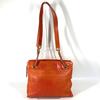 CHANEL vintage CC CC Mark logo Double Chain Tote Bag Shoulder Bag Orange
