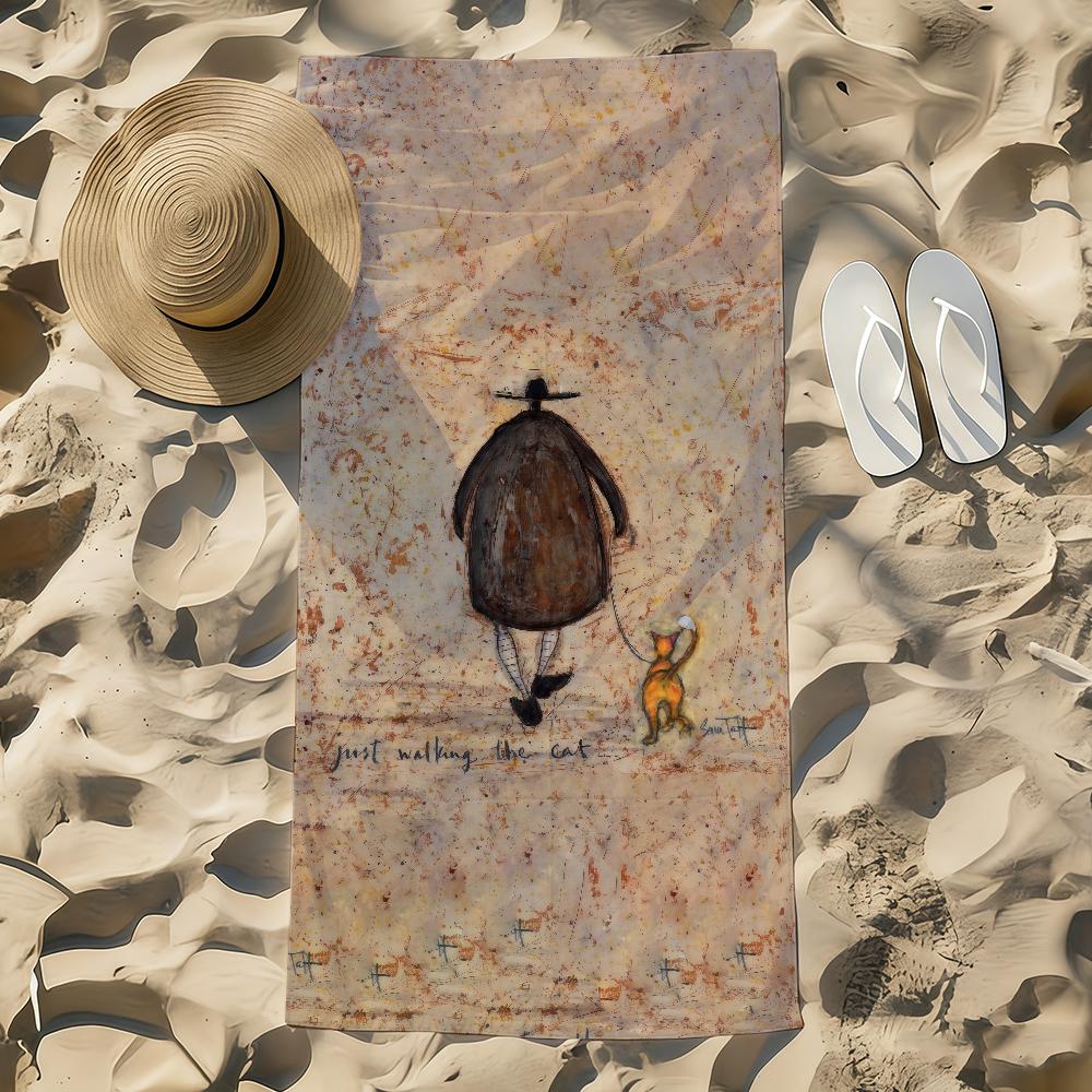 S-sam Toft Art Towel Beach Towel Oversized Quick Dry Towel Absorbent Soft Swim BeachTowels for Men Women