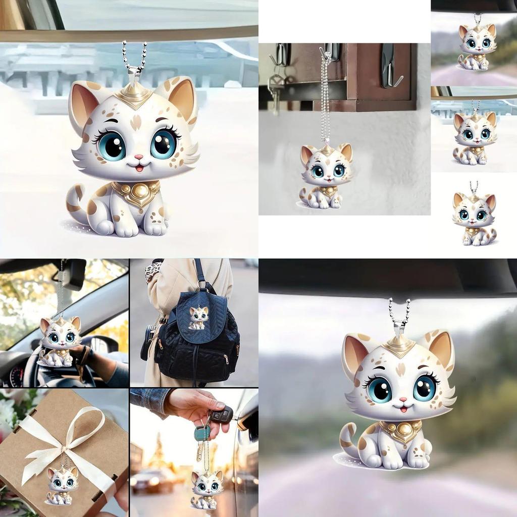 Charming Acrylic Animal Hanging Ornament For Car Interior Decoration In Vibrant Style